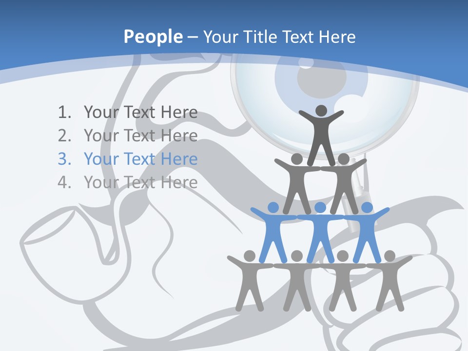 Hand Detective Glass PowerPoint Template