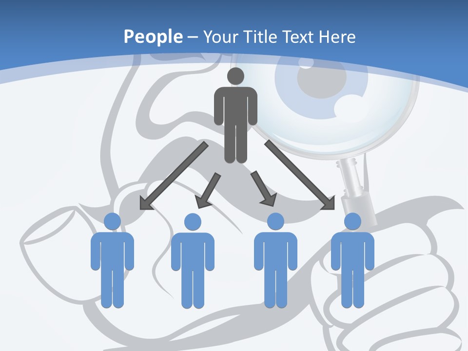 Hand Detective Glass PowerPoint Template