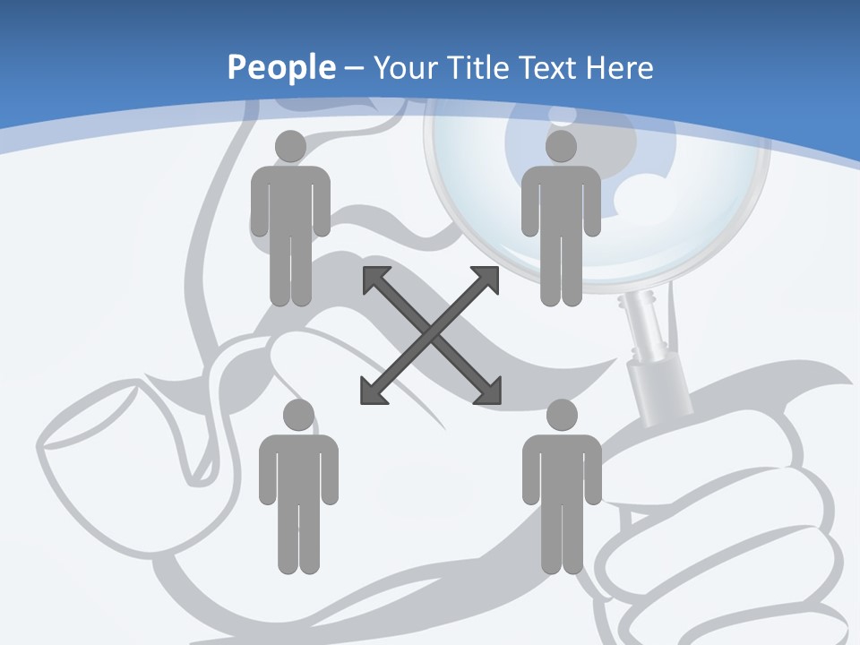 Hand Detective Glass PowerPoint Template