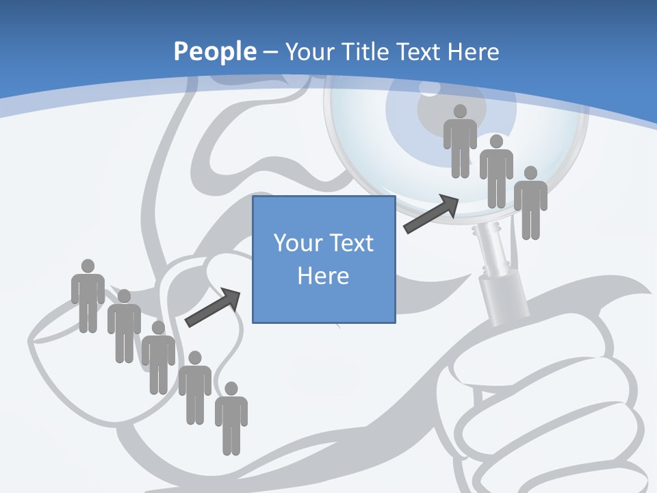 Hand Detective Glass PowerPoint Template