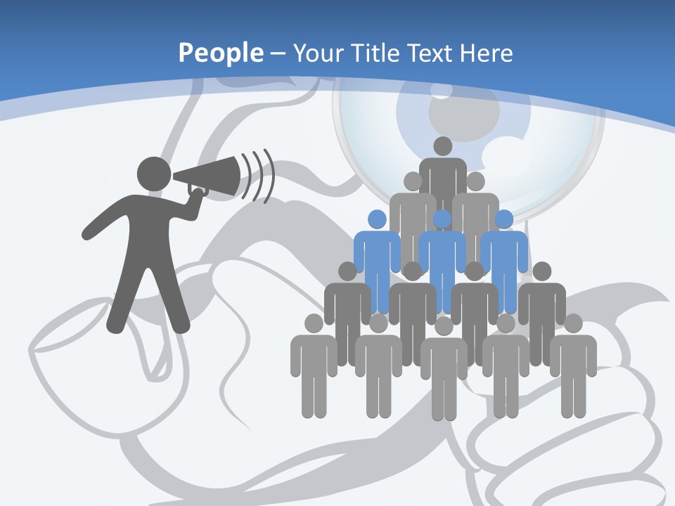 Hand Detective Glass PowerPoint Template