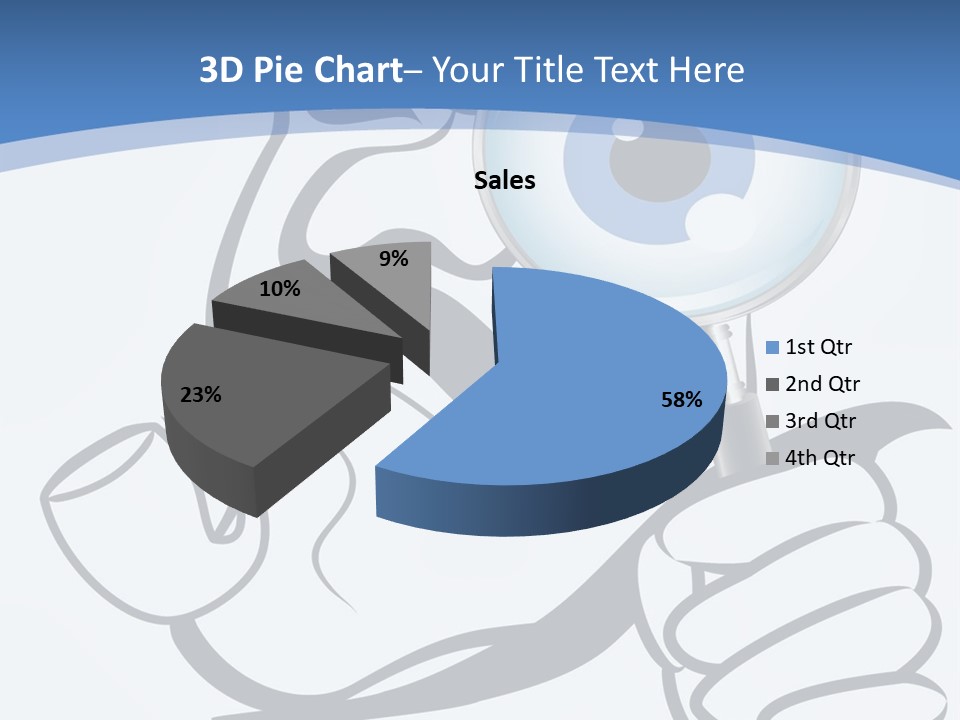 Hand Detective Glass PowerPoint Template