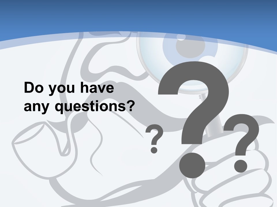 Hand Detective Glass PowerPoint Template