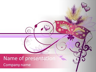 Costume Floral Celebration PowerPoint Template