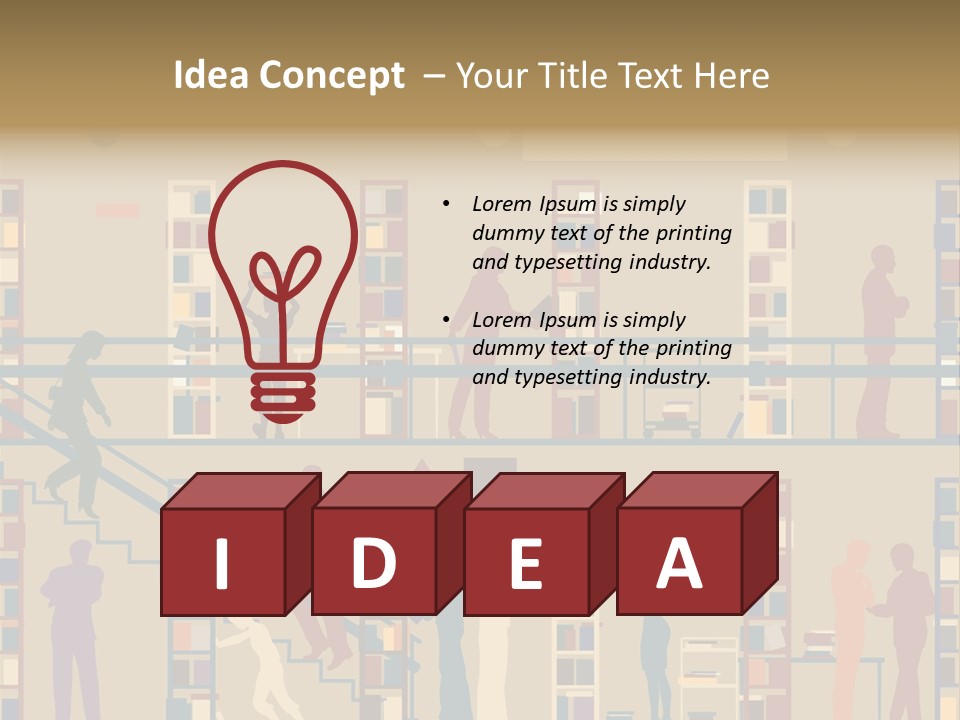 Bookshop Color Browsing PowerPoint Template