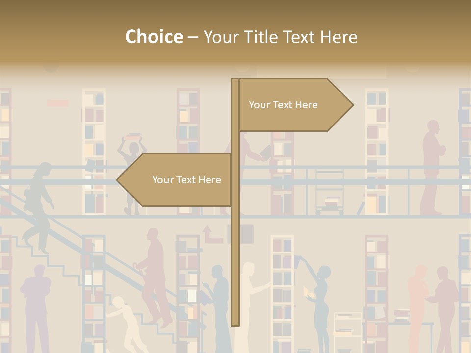 Bookshop Color Browsing PowerPoint Template