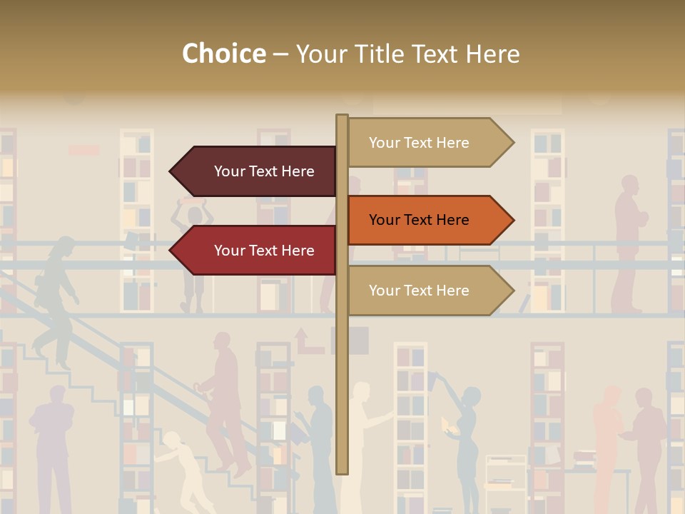 Bookshop Color Browsing PowerPoint Template