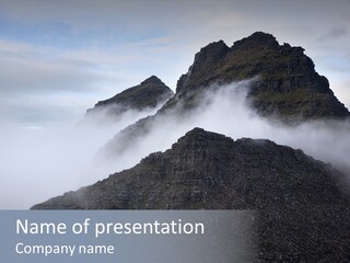 Spectacular Rock Teallach PowerPoint Template