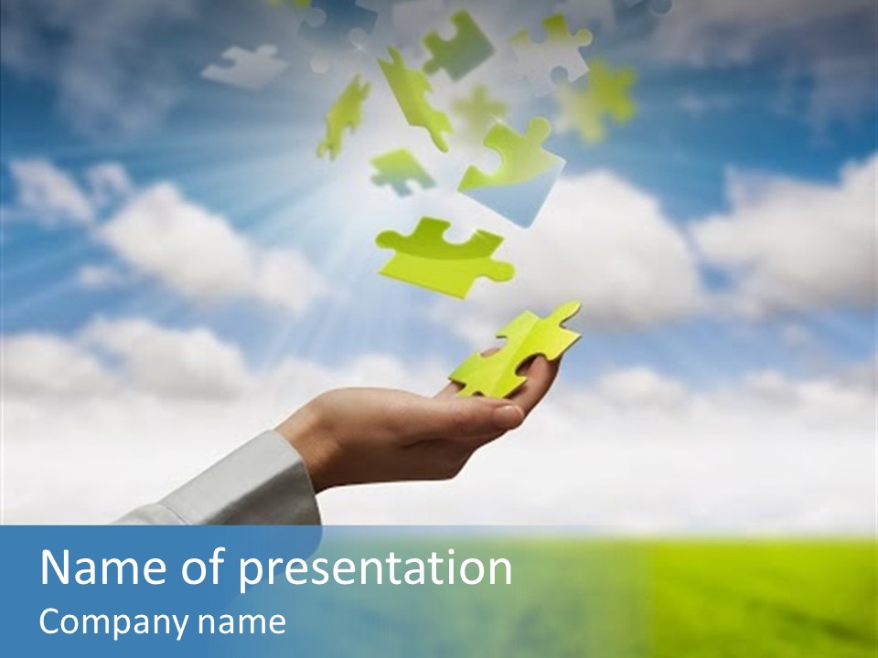 Meadow Hand Concept PowerPoint Template