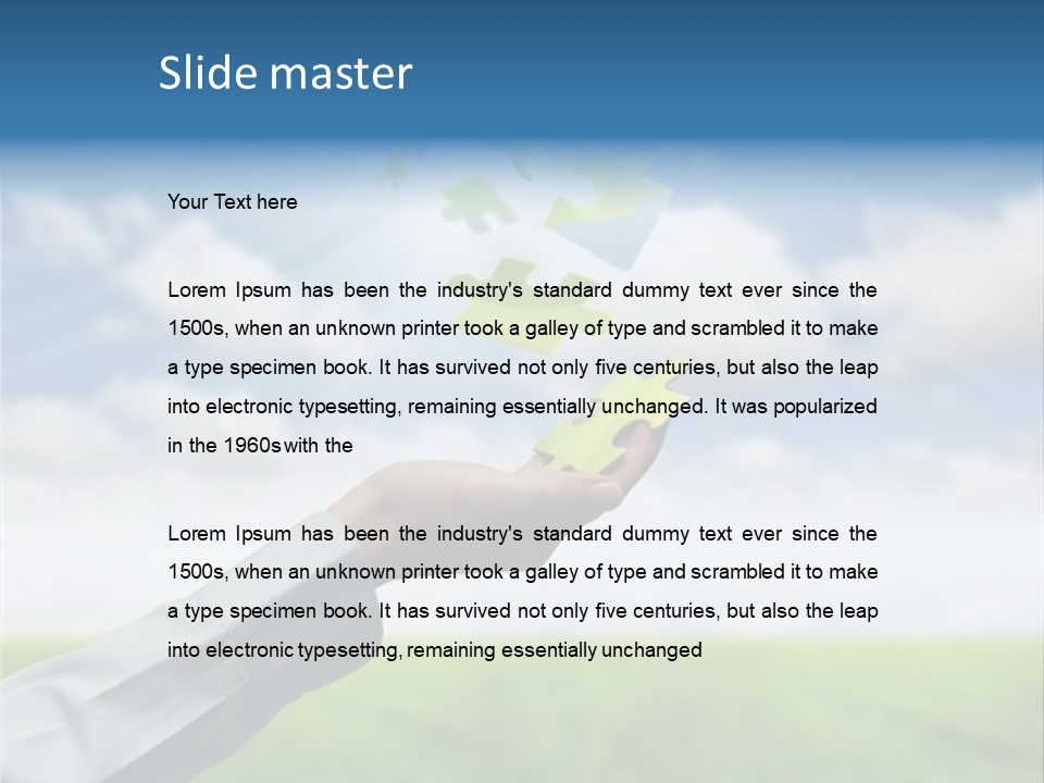 Meadow Hand Concept PowerPoint Template