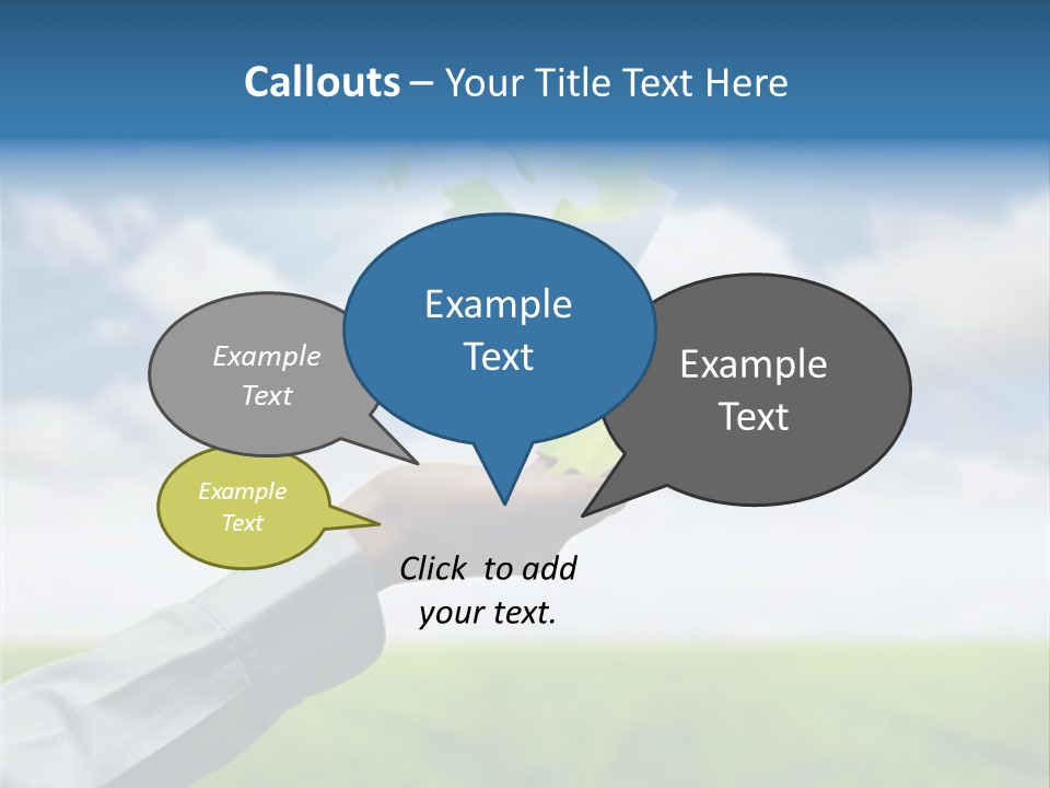 Meadow Hand Concept PowerPoint Template