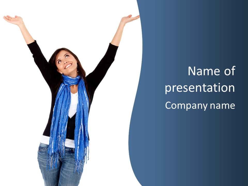 Adult Smile Hispanic PowerPoint Template