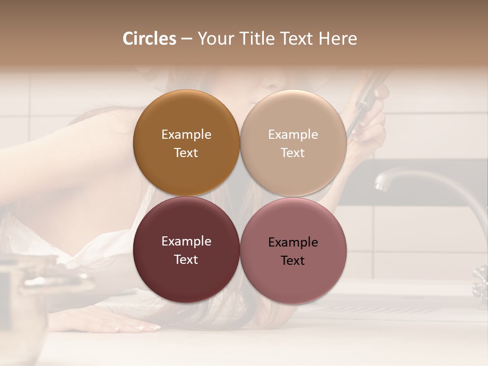 A Woman In A Chef's Hat Is Holding A Spoon PowerPoint Template