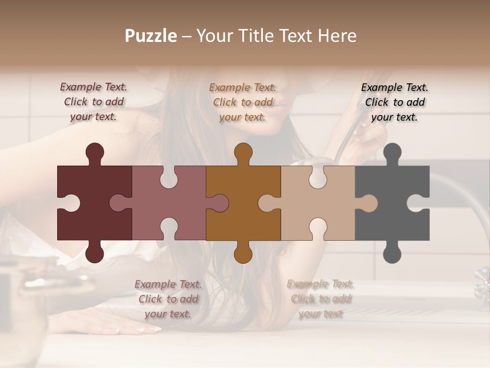 A Woman In A Chef's Hat Is Holding A Spoon PowerPoint Template