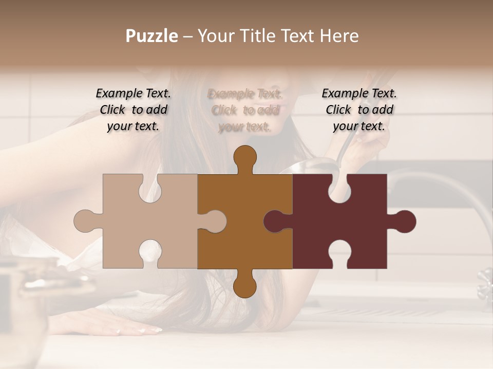 A Woman In A Chef's Hat Is Holding A Spoon PowerPoint Template