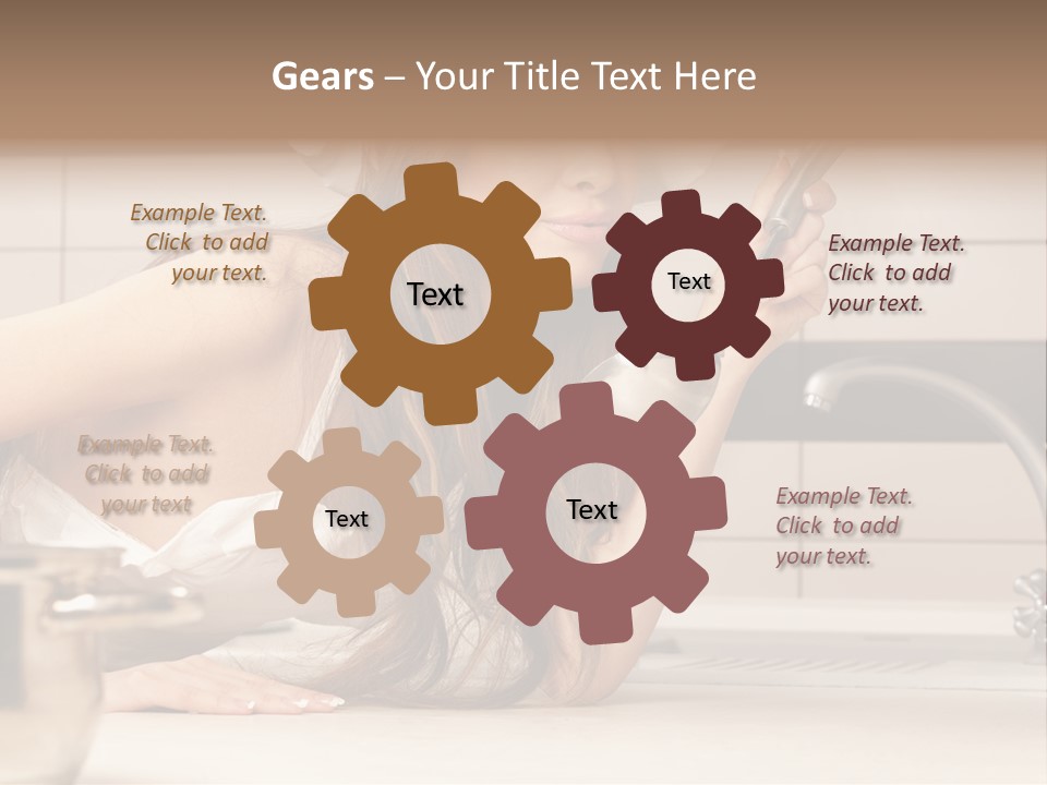 A Woman In A Chef's Hat Is Holding A Spoon PowerPoint Template