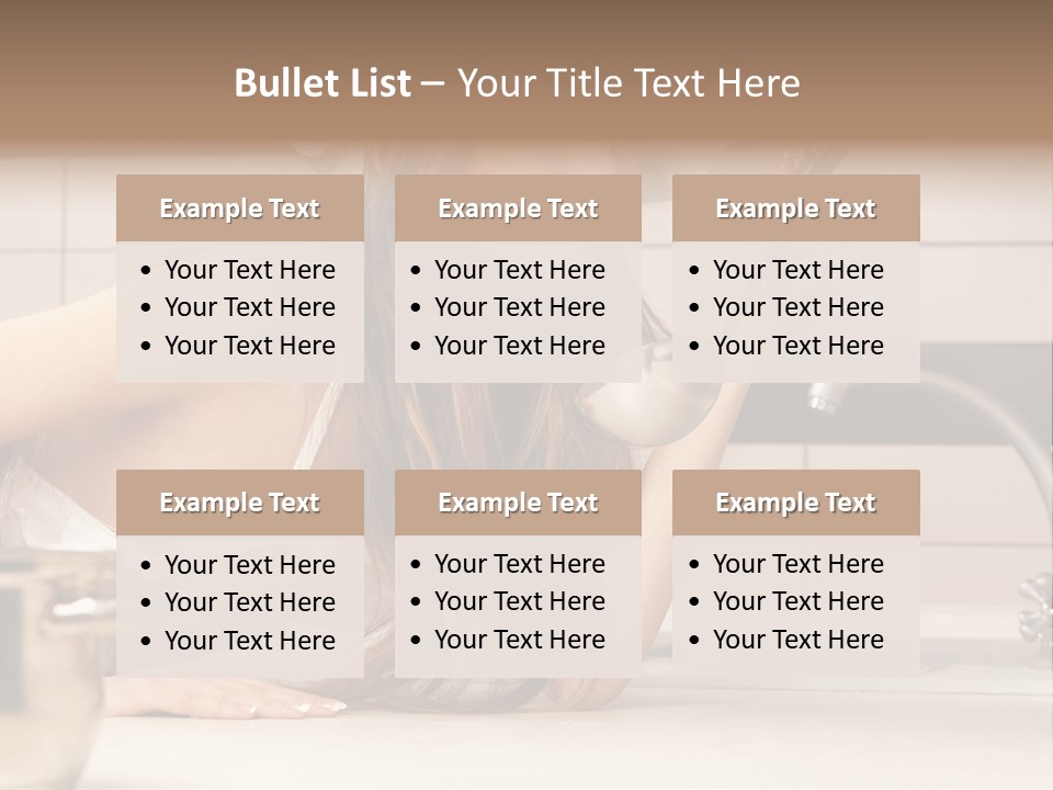 A Woman In A Chef's Hat Is Holding A Spoon PowerPoint Template