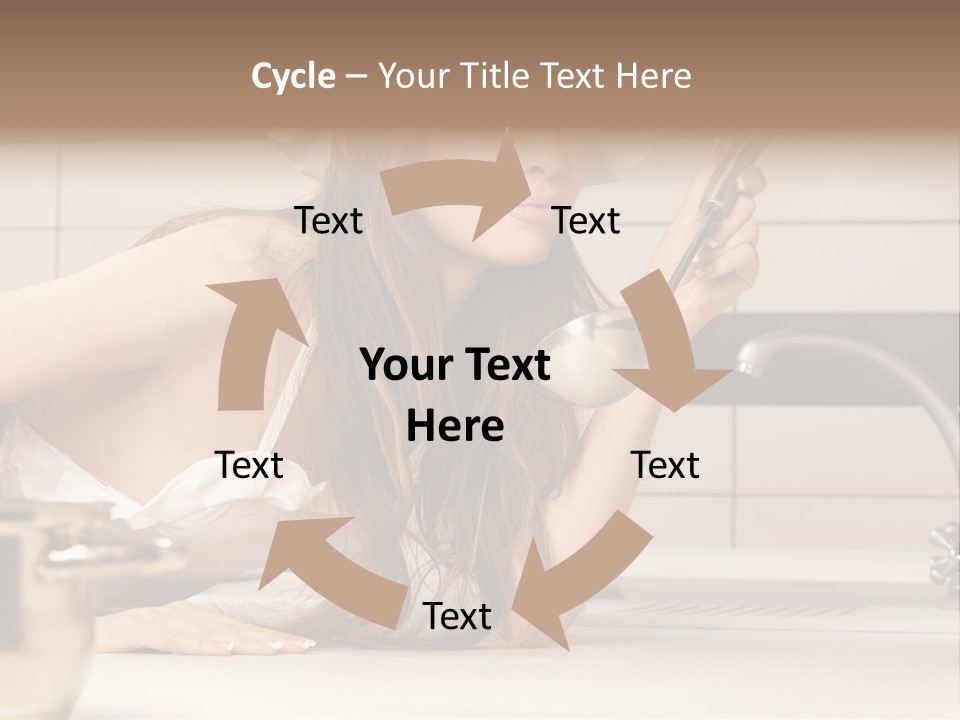 A Woman In A Chef's Hat Is Holding A Spoon PowerPoint Template