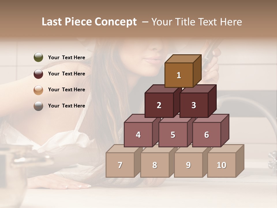 A Woman In A Chef's Hat Is Holding A Spoon PowerPoint Template