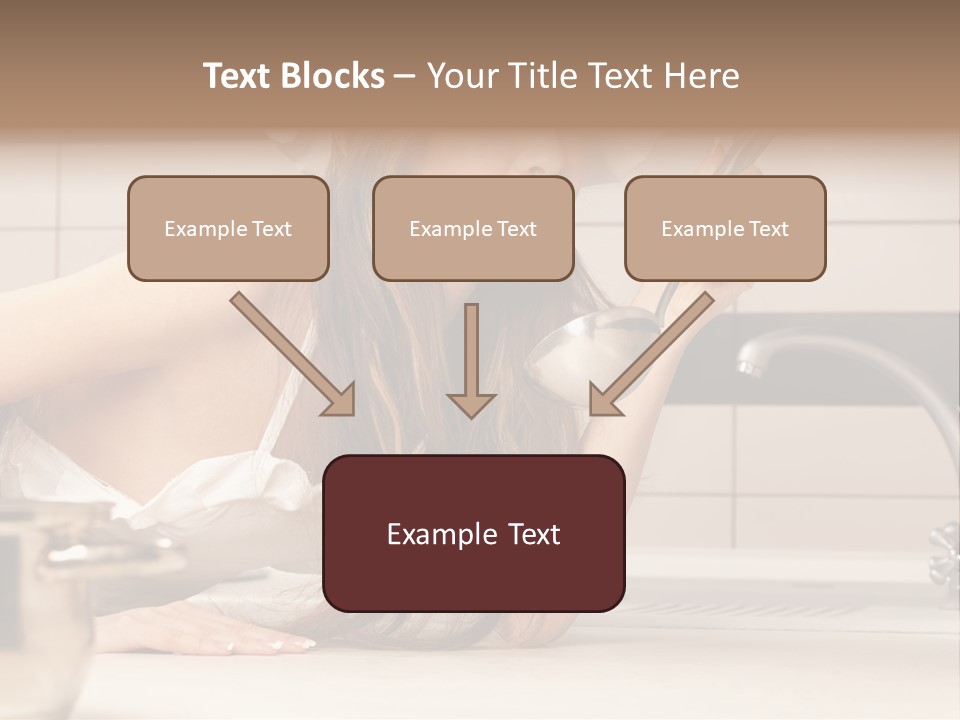 A Woman In A Chef's Hat Is Holding A Spoon PowerPoint Template