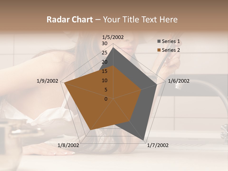A Woman In A Chef's Hat Is Holding A Spoon PowerPoint Template