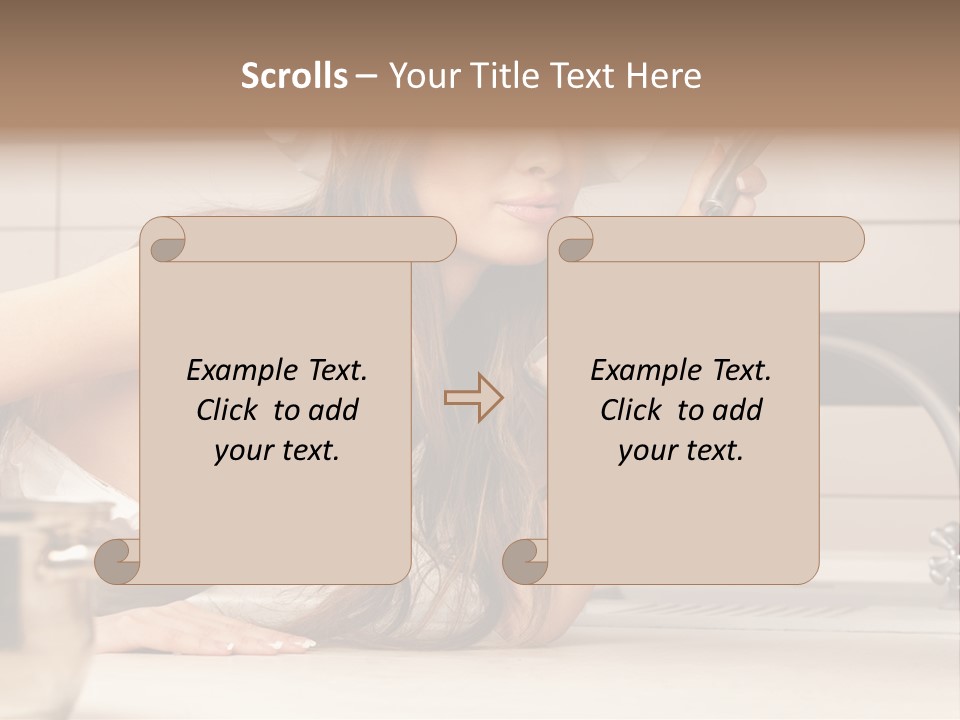 A Woman In A Chef's Hat Is Holding A Spoon PowerPoint Template