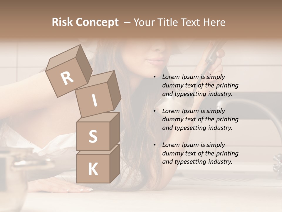 A Woman In A Chef's Hat Is Holding A Spoon PowerPoint Template