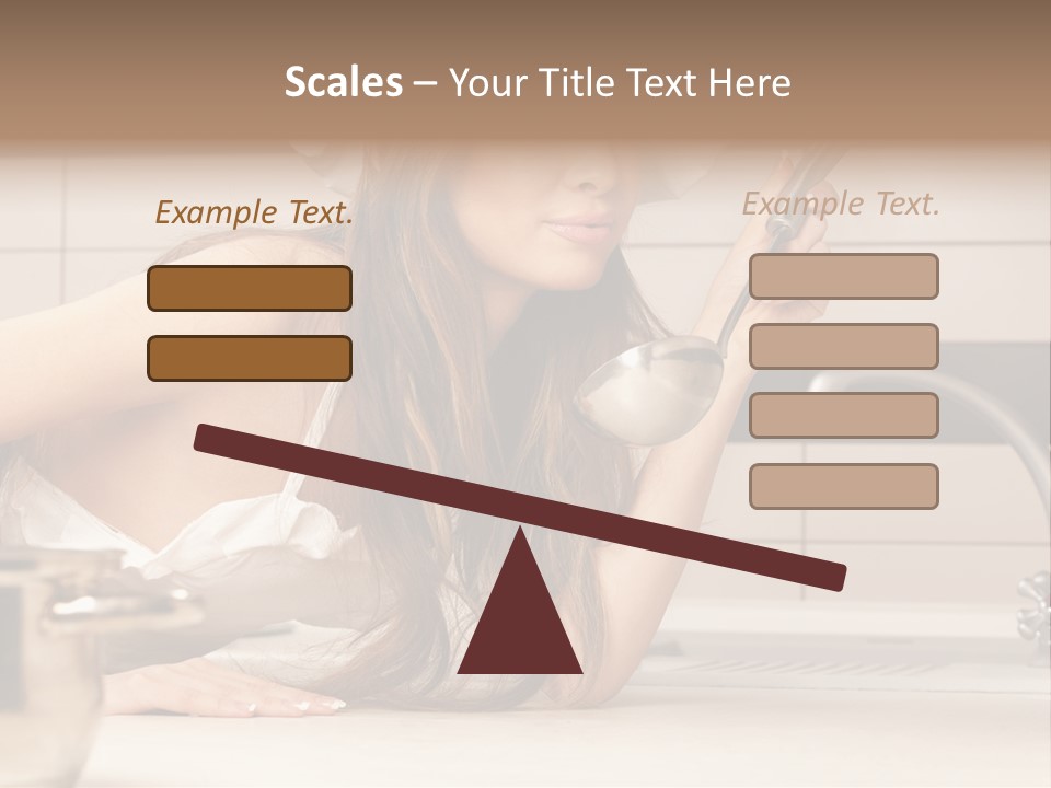 A Woman In A Chef's Hat Is Holding A Spoon PowerPoint Template