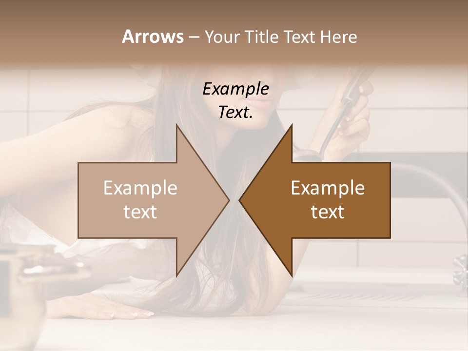 A Woman In A Chef's Hat Is Holding A Spoon PowerPoint Template