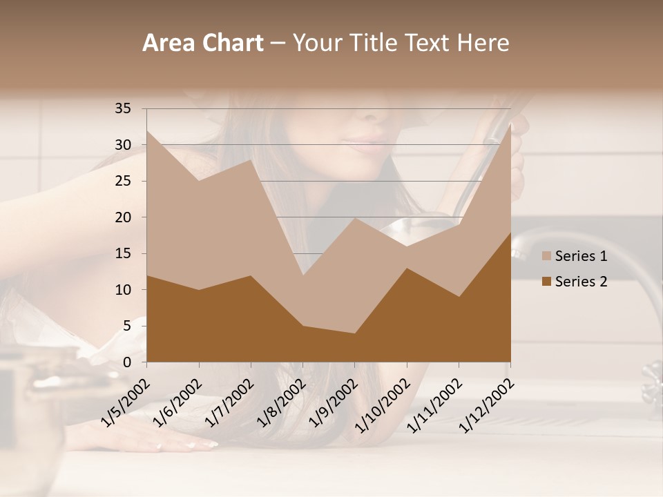 A Woman In A Chef's Hat Is Holding A Spoon PowerPoint Template