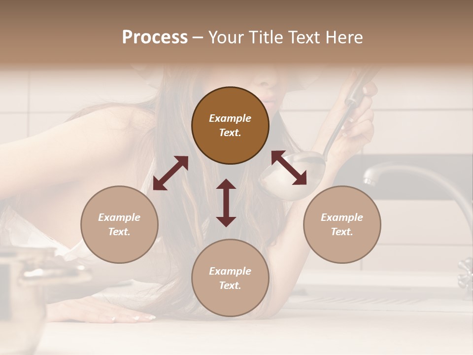 A Woman In A Chef's Hat Is Holding A Spoon PowerPoint Template