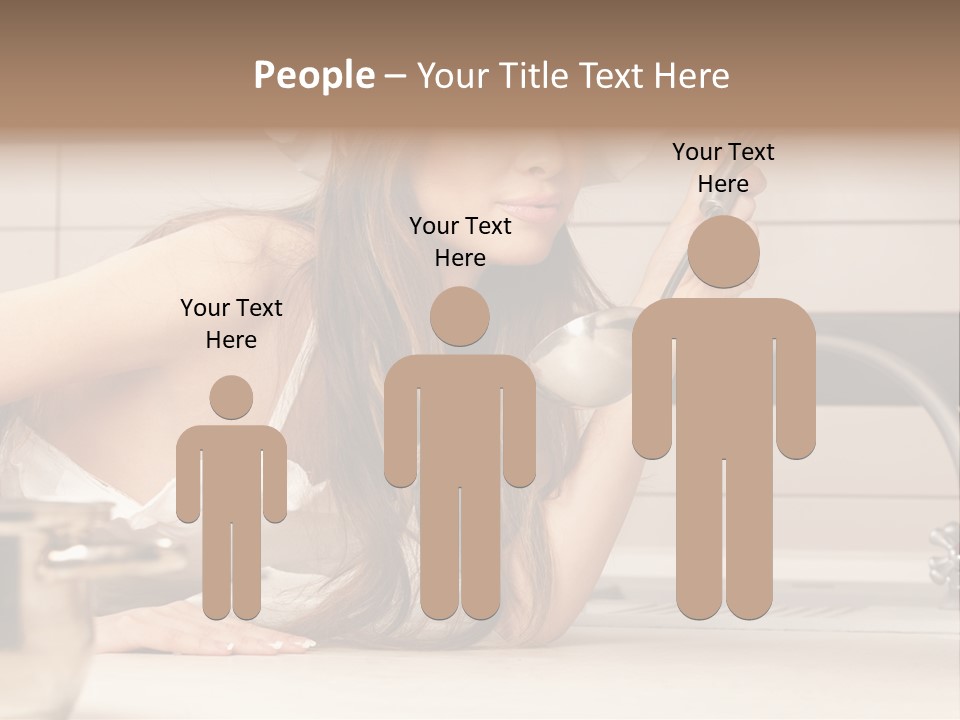 A Woman In A Chef's Hat Is Holding A Spoon PowerPoint Template