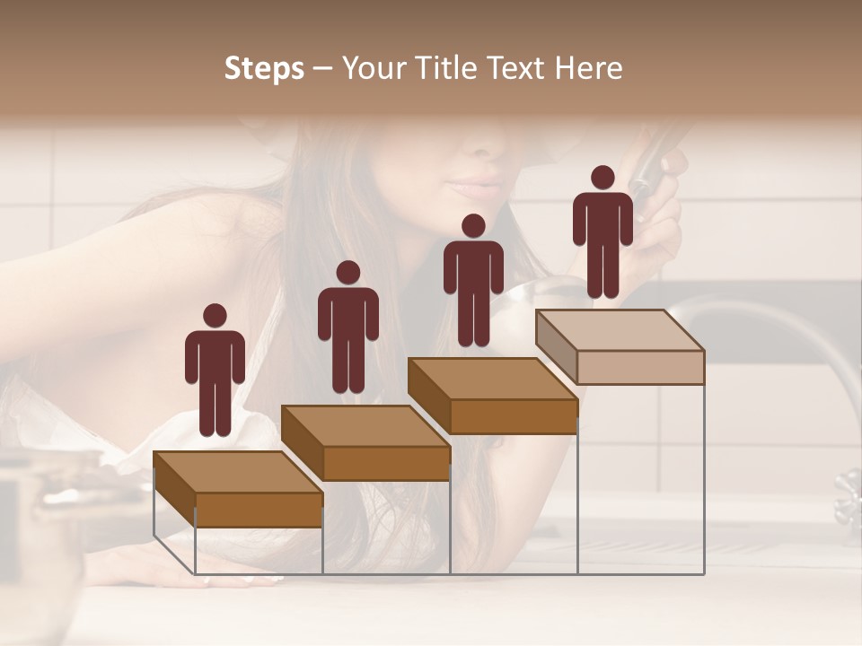 A Woman In A Chef's Hat Is Holding A Spoon PowerPoint Template