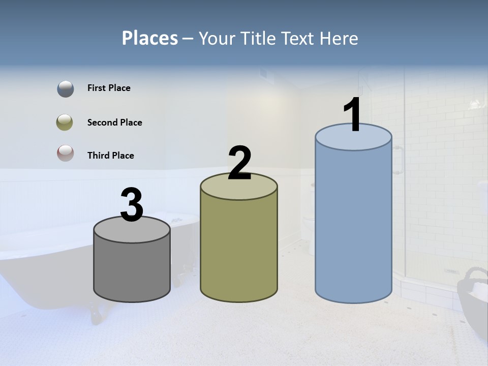 A Bath Room With A Toilet A Bath Tub And A Sink PowerPoint Template