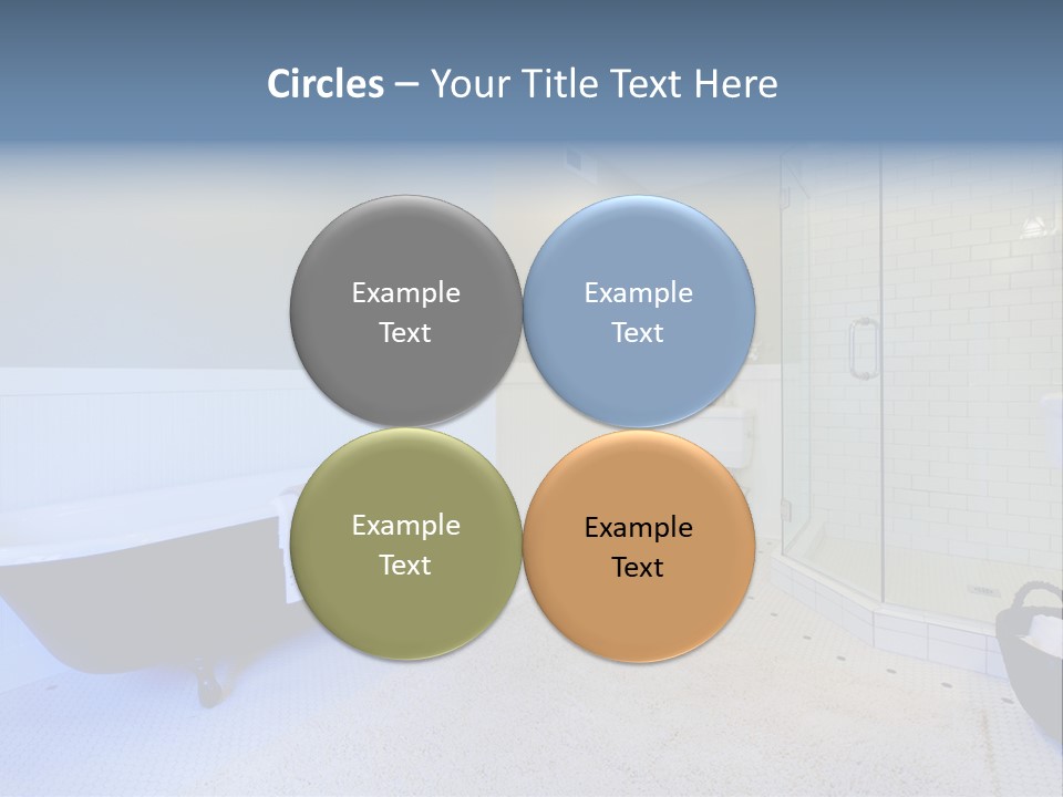 A Bath Room With A Toilet A Bath Tub And A Sink PowerPoint Template