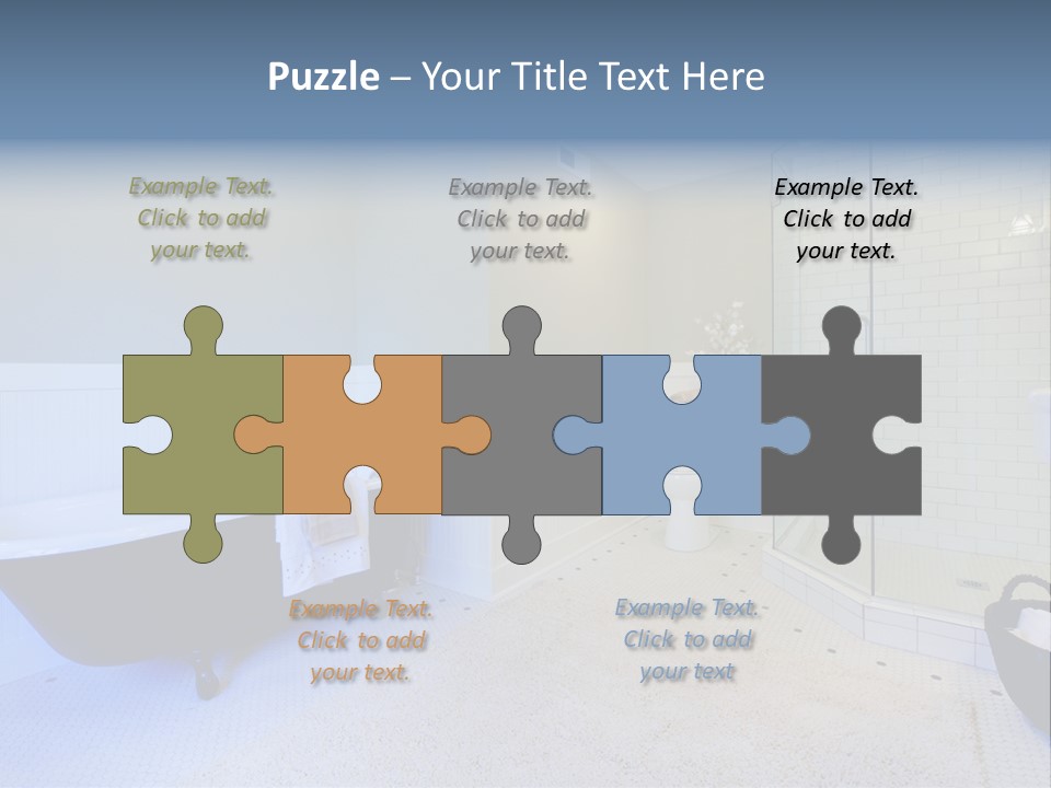 A Bath Room With A Toilet A Bath Tub And A Sink PowerPoint Template