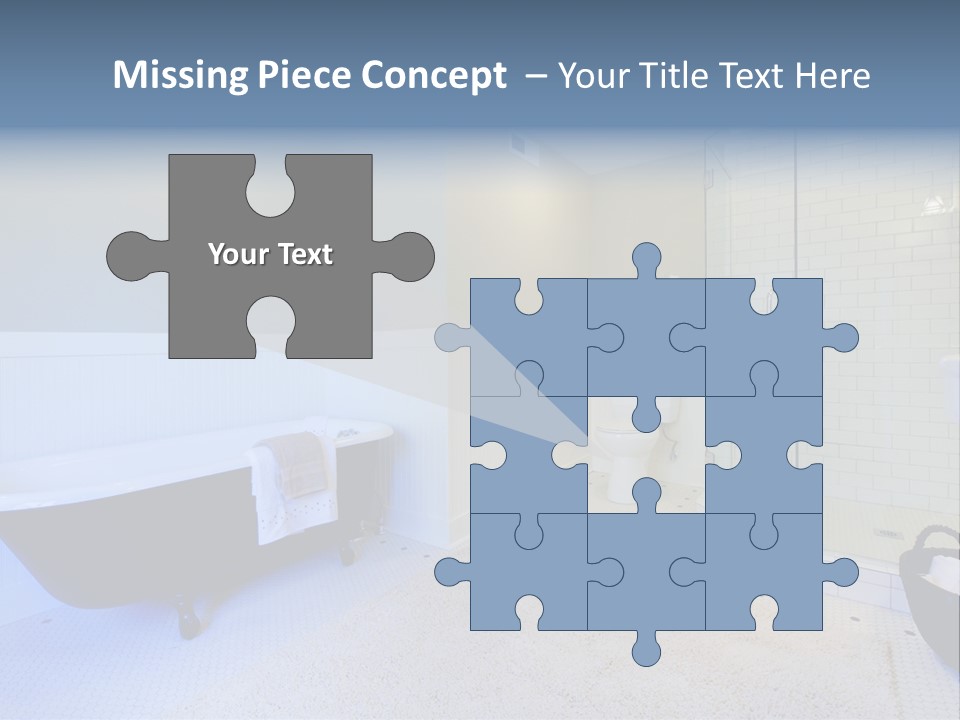 A Bath Room With A Toilet A Bath Tub And A Sink PowerPoint Template