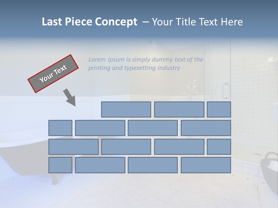 A Bath Room With A Toilet A Bath Tub And A Sink PowerPoint Template