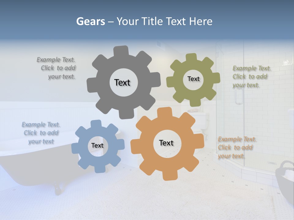 A Bath Room With A Toilet A Bath Tub And A Sink PowerPoint Template