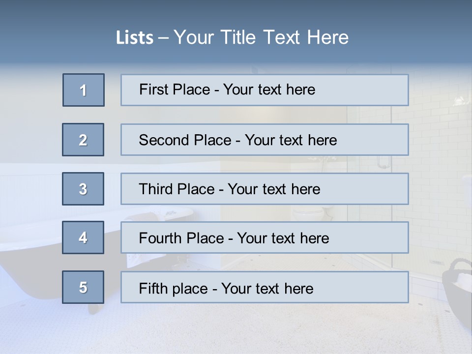 A Bath Room With A Toilet A Bath Tub And A Sink PowerPoint Template