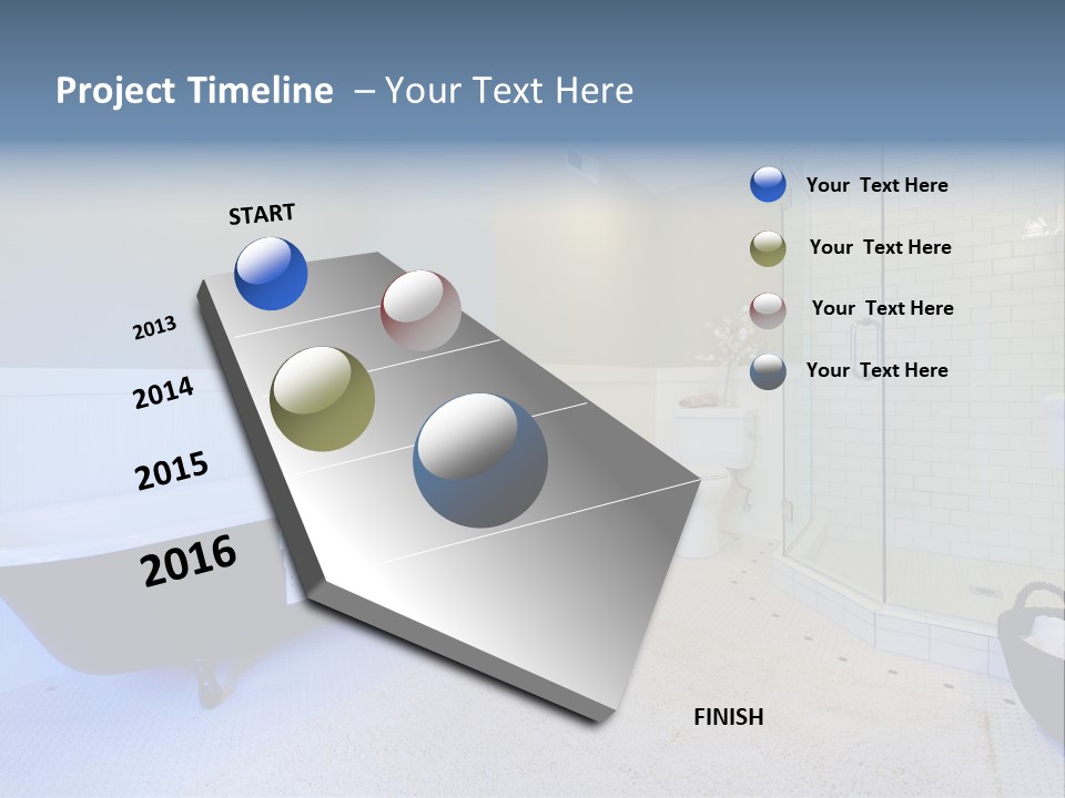 A Bath Room With A Toilet A Bath Tub And A Sink PowerPoint Template
