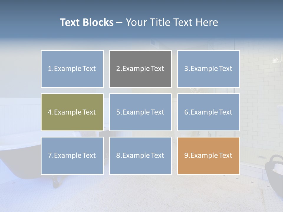 A Bath Room With A Toilet A Bath Tub And A Sink PowerPoint Template
