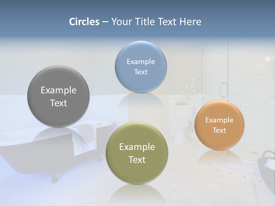 A Bath Room With A Toilet A Bath Tub And A Sink PowerPoint Template