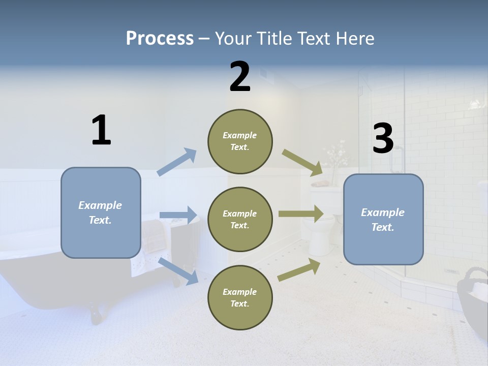 A Bath Room With A Toilet A Bath Tub And A Sink PowerPoint Template