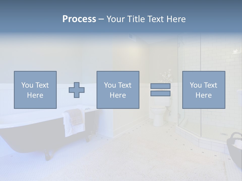 A Bath Room With A Toilet A Bath Tub And A Sink PowerPoint Template