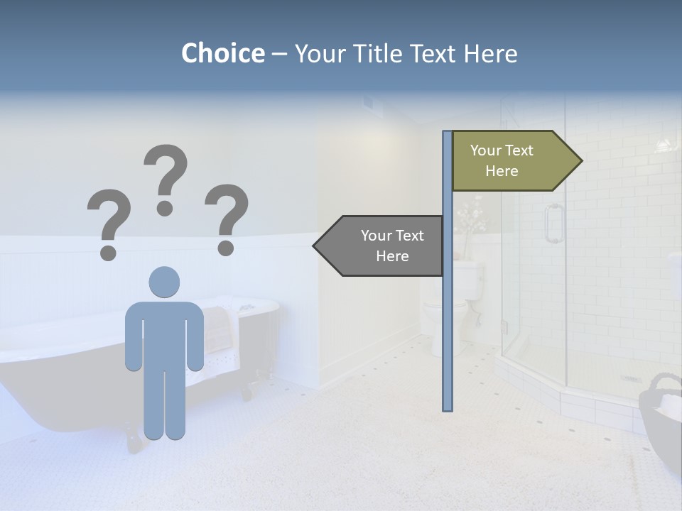 A Bath Room With A Toilet A Bath Tub And A Sink PowerPoint Template