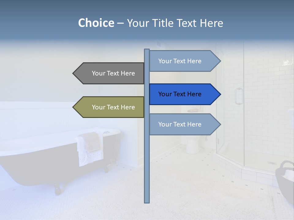 A Bath Room With A Toilet A Bath Tub And A Sink PowerPoint Template