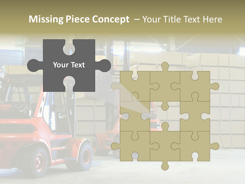 Orange Warehouse Horizontal PowerPoint Template