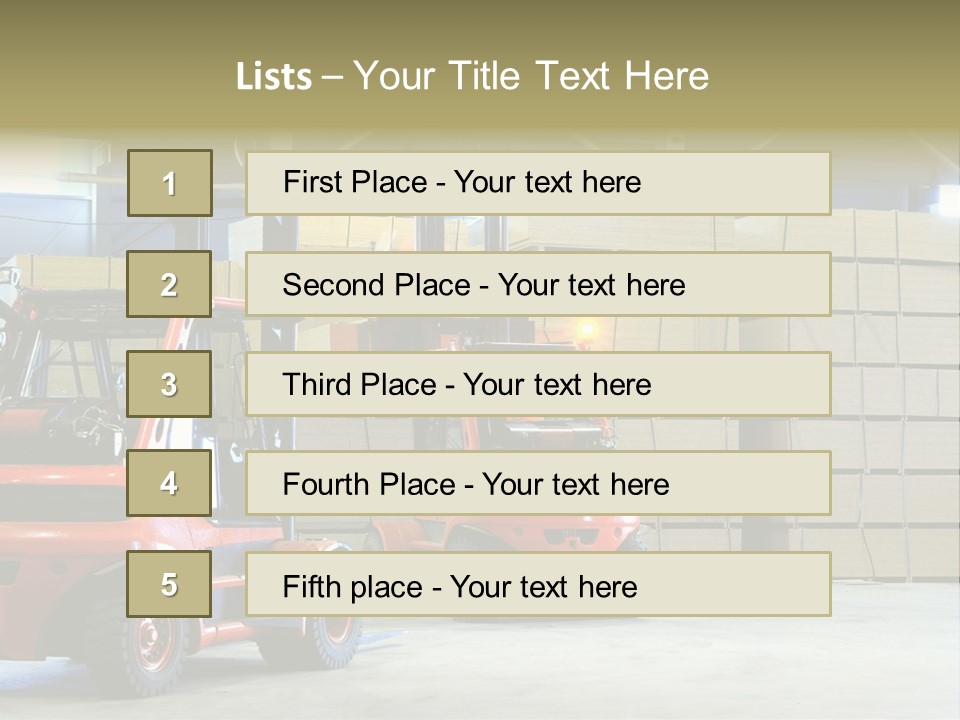 Orange Warehouse Horizontal PowerPoint Template