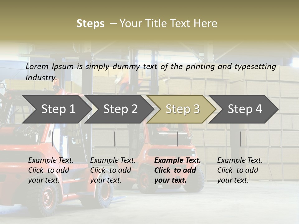 Orange Warehouse Horizontal PowerPoint Template